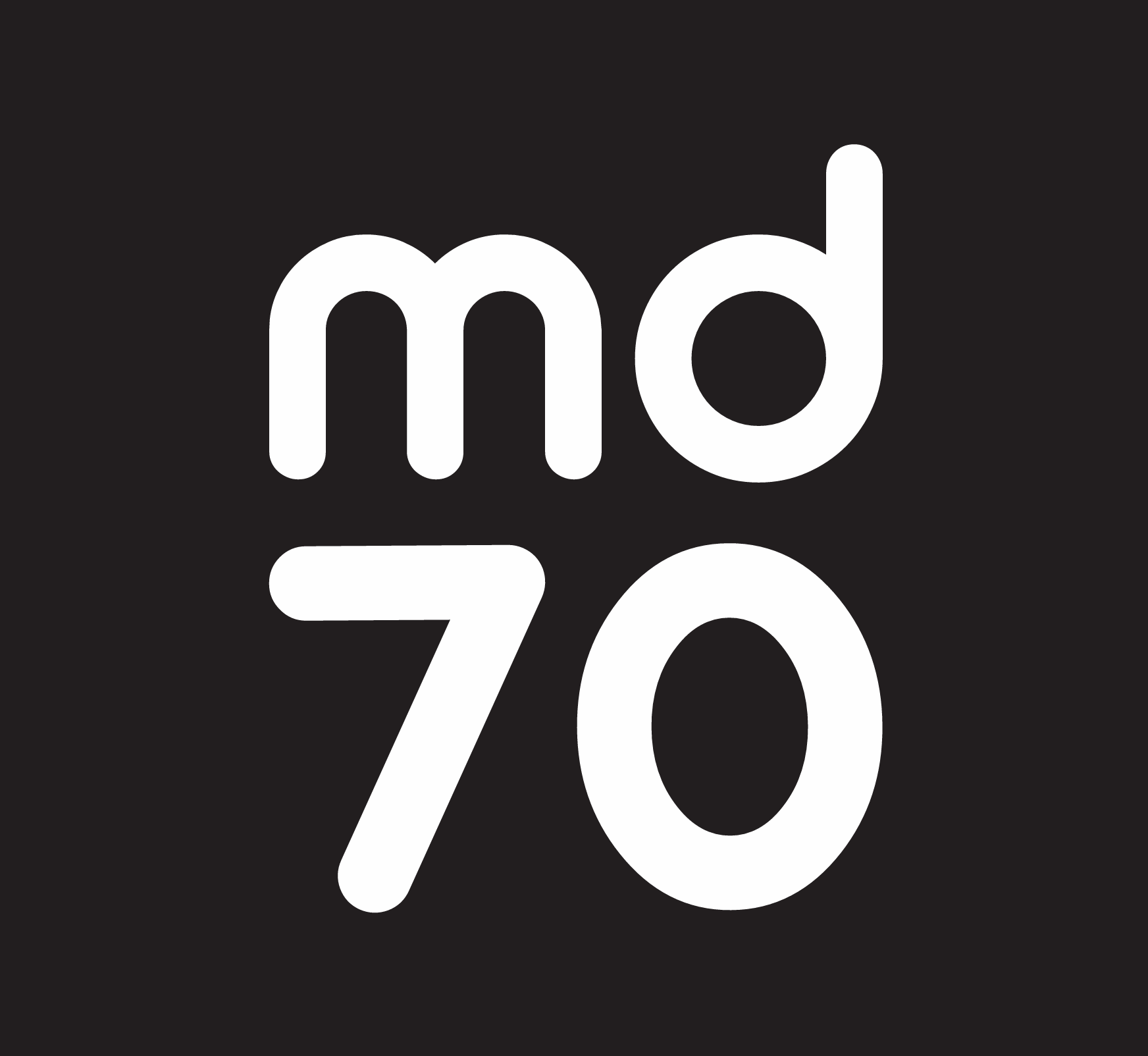 Logo MD70 negro