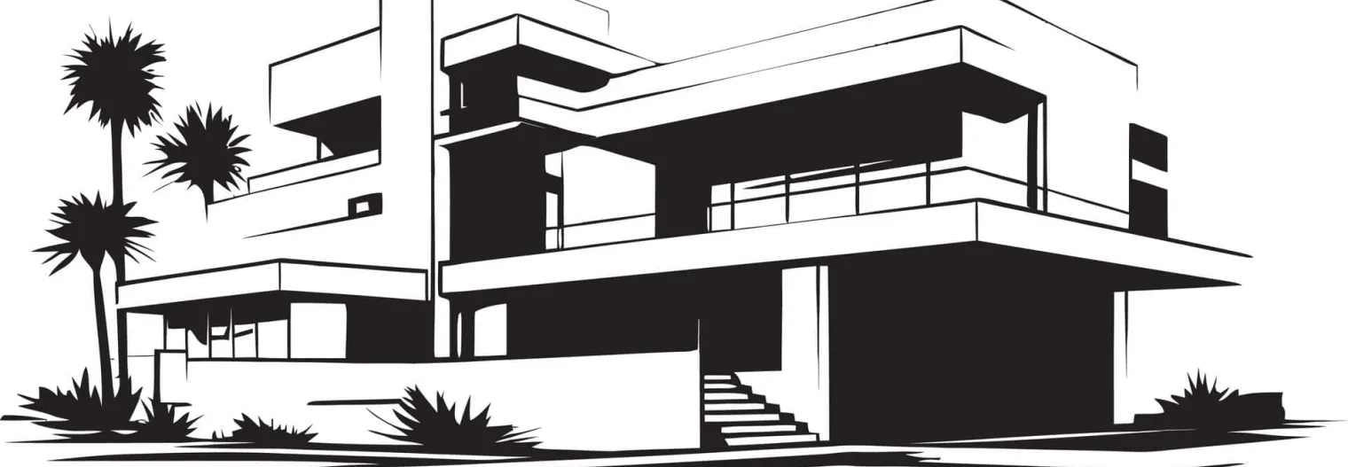 Boceto de edificio moderno