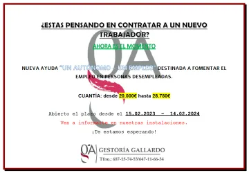 AYUDA UNO + UNO (UN AUTÓNOMO UN EMPLEO)