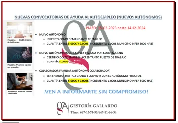 AYUDAS AL AUTOEMPLEO
