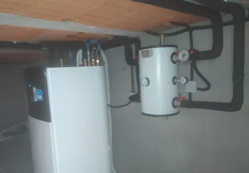 Depósito de inercia y acumulador ACS instalación de aerotermia