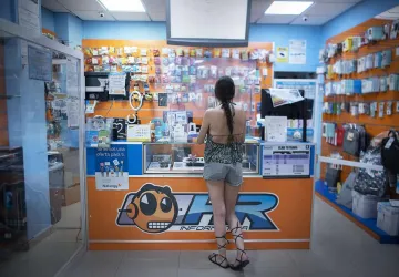 Mostrador de una tienda de inrmática