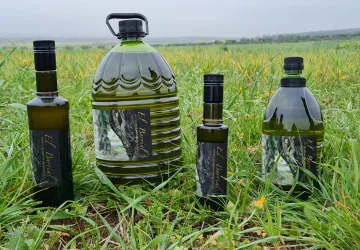 Botellas de aceite de oliva de El barrial en sus distintos formatos
